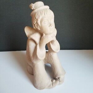Clown Figurine Austin Production Boy Vintage 1980 Jester Clown Boy Sculpture